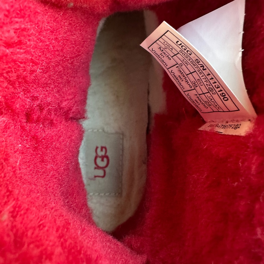 UGG Women's Classic Clear Mini Ankle Boots Red US Size‎ 7 - Picture 14 of 16